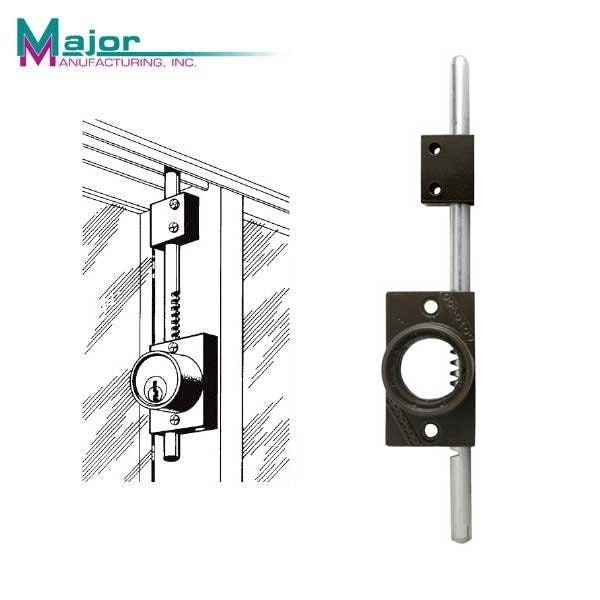 MajorThe Octopod - 9" Lock Bar - Less Cylinder - for Sliding Patio Doors and Windows In Duro Finish
